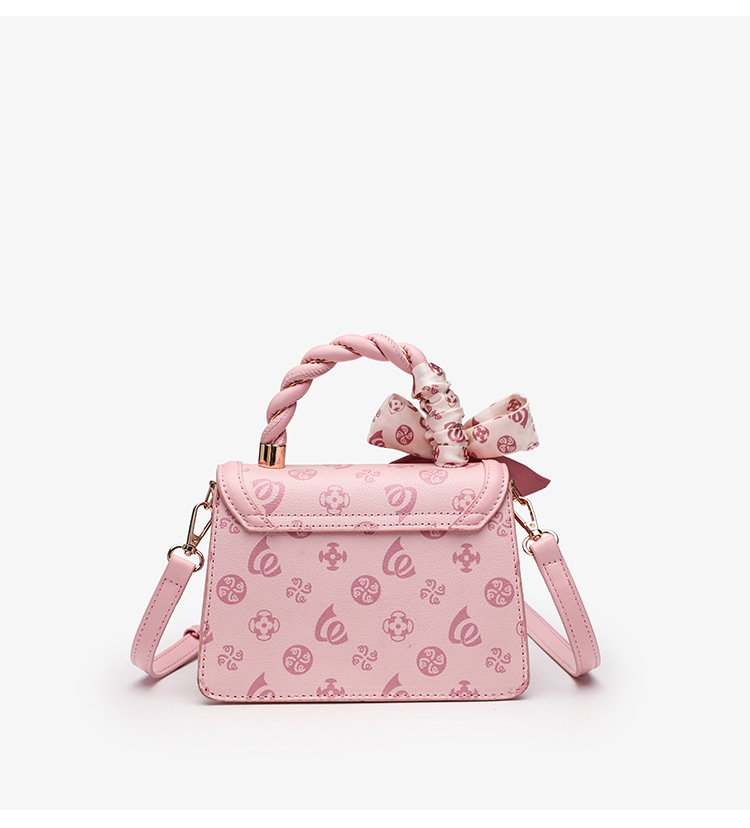 Light Luxury Adjustable Shoulder Strap Bag New Pink Embossed Crossbody Handbag
